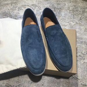 Parskor Summer Walk Charms Empelled Suede Moccasins Women's Loafers äkta läder Casual Flats Män Luxury Designers Flat Dress Shoe Factory Factorwear