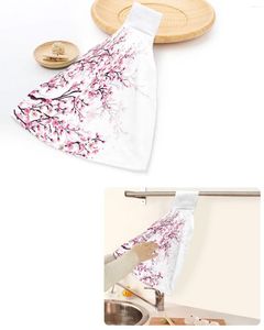 Handtuch Kirschblüte Pflaumen Zweig rosa Blume weiße Handtücher Home Küche Badezimmer Hanges Geschirr absorbierende Custom Wischtuch
