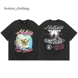 Hellstar -tröja skjorta Mens skjortor T -shirt Men Tees Tracksuit Round Necked Short Sleeved Casual Letter Printed Matching Clothing 2756