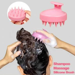 Bath Tools Acessórios Pincel de massagem de couro cabeludo para cuidados com os cabelos Silicone Bath Brush Shampoo Hair Hair Beb Ball Sponge Body Wash Banheiro Ferramenta Z240528