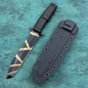 Высококачественный H5272 Выживаемое выживание прямого ножа A8 Tanto Point Blade Full Tang Renter Outdoor Фиксированное лезвие тактические ножи с кидексом