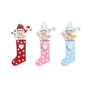 Julekorationer 2023 Baby Girls First Decor Alloy Tree Sock JJ Drop Delivery Home Garden Festive Party Supplies DHVXW
