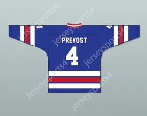 Niestandardowy Pierre Prevost 4 Utica Comets Hockey Jersey Top Sched S-M-L-XL-XXL-3XL-4XL-5XL-6XL