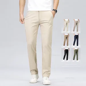 Мужские штаны Классический стиль модный случайный бренд сплошной цвет, бизнес, Army Armic