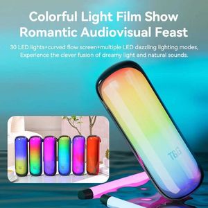 Portable Speakers Bluetooth 5.3 TG384 Mini LED Flash Portable Outdoor Waterproof Speaker TWS 1200mAh Subwoofer FM Radio with Auxiliary Cable S245287