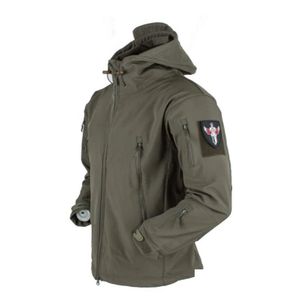 Mens Jackets Shark Skin Soft Shell Tactical Jacket Men Fleece Army Military Waterproof Combat Hooded Hunting Windbreaker Coats 3Xl Dro Dhcuw