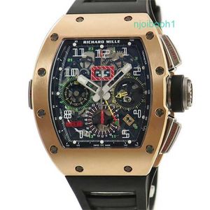 Richamills 시계 RM Tourbillon Wristwatch Sports Watch Richamills RM1102 MENS WATCH 18K 로즈 골드 캘린더 시간 달 이중 시간대 자동 Me WN-6XVH