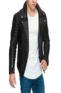 Mens Designer Pu Leather Jacket Motorbiker Turndown Collar Picks Slim Fit Coats Jackets7780531