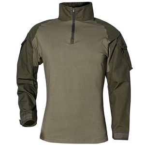 5XLプラスサイズの陸軍ファン長い戦闘トレーニング戦術シャツの男性屋外ハイキングカモフラージュシャツ軍事服