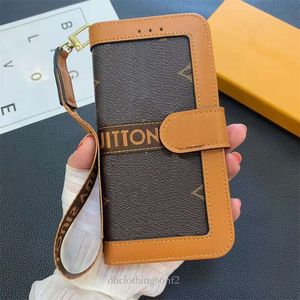 Fashion Designer Wallet Telefono per iPhone 15 15Pro 14 14Pro 14Plus 13 13Pro 12 Pro Max Leather Card Coperone per cellulare con Samsung S23 S22 Ultra 28ea