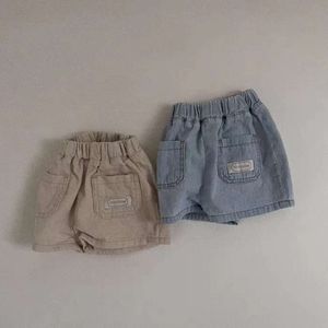 2023 Nuovi pantaloncini di cotone in denim estivo per bambini, pantaloni corti casual vintage per bambini abiti da bambino L2405