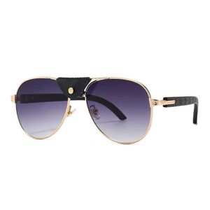 Солнцезащитные очки 2022 Высококачественные бренд -дизайнерские женщины мужчины пилотные солнцезащитные очки негабаритные рамы