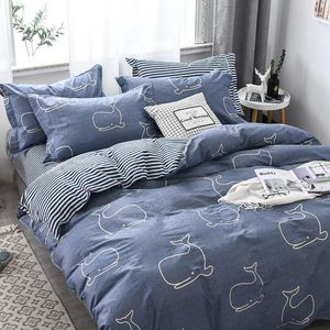 Conjunto de roupas de cama algodão simples 1.8x2.2 Conjunto de 4 peças 180x220 Capthet lenfetle um metro oito roupas de cama
