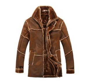 Süet ceket ceket adam deri ceket ile kürk sonbahar kışlık sıcak erkekler giyim vintage uzun süet ceket ceket yüksek kalite112774