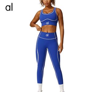 Al0 allineare yoga set da donna con abbigliamento sportivo palestra Al set di bralette sport reggiseno fitness ad alta vita leggings allenamento sport abiti da pista da corsa jogger saltare lingerie nona pelle