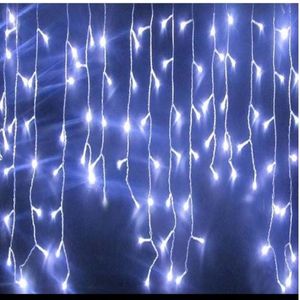 4M 120 Lights Wakacyjny Festiwal Kurtyna LED Strip Spiless Ice Bar lampa girlandy na imprezę wróżki Bożego Narodzenia 254Z