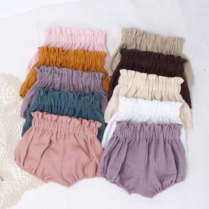 Sevimli Bebek Kız Bloomers Yaz Pamuklu Ekose Yay Şortları Toddler Çocuk Bebek Bezi Moda Giysileri Panties Bombachos Bebe Pantalon L2405