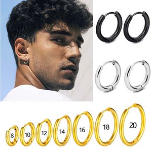 1 Pair Stainless Steel Hoop Earrings Women Men Gold Color Small Earrings Girl Jewelry Pendientes Mujer Aretes Cartilage Piercing 240527