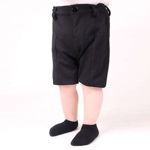 Мальчики короткие черные летние весенние брюки с высокой эластичностью пояс моды мягкая детская одежда брюки спереди на молнии открытие L2405