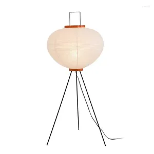 Zemin lambaları Japon tasarımcı pirinç kağıt şekil lambası kanepe yanında yatak odası için mobilya dekoratif ışıklar ücretsiz ampul teslimat e27