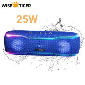 ポータブルスピーカーWISETIGER F10C 25W BluetoothスピーカーポータブルワイヤレススピーカーIPX7防水屋外BT5.3 RGB Light Connection Speaker S245287