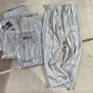 Białe paski dresowe mężczyźni kobiety 1 Wysokiej jakości haftowane spodnie 298Q