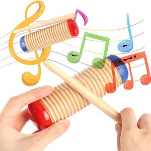 Baby Music Sound Toys 2020 Music Instruments Rhythm Toys Wooden Music Toys Infant e crianças Early Education Toys Perception S2452011