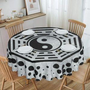Table Cloth Yin And Yang Feng Shui Bagua Round Tablecloths Chinese Philosophy The Pakua Palgwae Covers For Kitchen