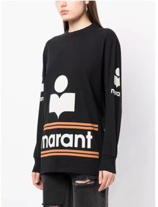 24ss Marants New Designer Cotton Pullover Sweatshirt Isabel Marant Classic Hot Letter Casual Versatile Women Loose Fashion Long Sleeved Sweater Tops