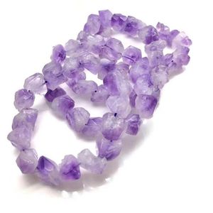 Charm Bracelets Natural Purple Crystal Stone Bead Yoga Energy For Women Men Handmade Fashion Party Club Jewelry Drop Delivery Dhkdl