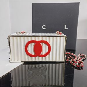 حاوية Coco Contrunk Bag Box Box Oval Crossbody Limited Edition The Bags White Evening Designers Counter Handbags Luxury Women Lady S 2244