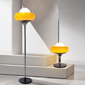 Orange Lamp Vintage Living Floor Glass Table Lamps Stand Shade Room Corner Home Decor Light Bedroom LED bredvid Hnmje