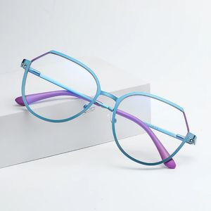 Kvinnor Optiska glasögonram Frame Full RIM Fashion Feminnes Eyewear Recept Spektakar Glasslegering Stylish Frame 240528