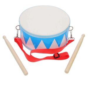 Baby Music Sound Toys Discussão Drum Toys de madeira Instrument Música educacional Small War Snare para crianças Tocando jardim de infância S2452011
