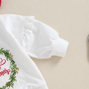 Наборы одежды рожденная девочка рождественская наряд с длинным рукавом буквальный магазин верхний звонок
