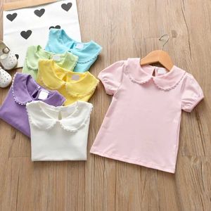 T-shirty damskie koszulka T-shirt Summer Baby Girl T-shirt Dollowa koszulka dla niemowląt Pure Cotton Child-Childs Shird Sleved Shirt Childrens Odzież 6M-6Y WX5.27