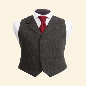 2019 coletes de tweed de tweed de lã preta de 2019 coletes de terno masculino personalizados com traje mangas de terno de casamento masculino, colistão masculino, coletor de vestido de vestido 250d