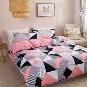 Modern Geometric Print Queen Bedding Set Soft Comfortable King Size Duvet Cover Set and Durable Single Double Bedding Sets 240524
