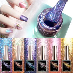 6pcs CANNI Nail Gel Polish VIP Kit Jade Fat Series Sparkle Diamond Set Cat Eye Gel Lacquer Full Coverage Semi Permanent 240527