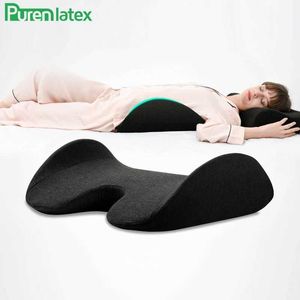 Almofadas de maternidade Purenlatex Memória FOAM Pillow Lombar Support Coscada Pressão lenta Pressão Ortopédica Pillow para mulheres grávidas Q240527