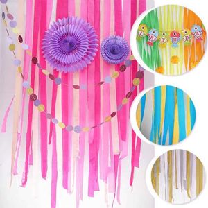 Banners Streamers Confetti 3 rolls 4.5cm*10m Crepe Paper Streamers Decorations for Birthday Party Wedding Festival Baby shower Ornament Decor d240528