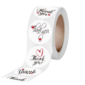100-500pcs Tur Teşekkürler Düğün için Kırmızı Kalp Etiketleri Güzel Hediye Kartları Zarf Sızdırmazlık Etiket Çıkartmaları