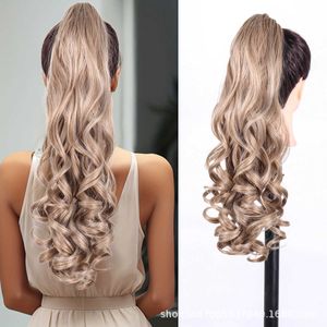 Internet famous wig feminine style grab clip wig curly ponytail best-selling natural