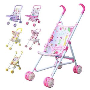 Складная детская коляска с нижней корзиной притворяется, что играет с игрушками, имитируя детские куклы Light Croller Years Gift 240516