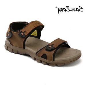 Летние сандалии на открытом воздухе кожа мужская пляжная обувь дизайнер Direct Shipme 13a