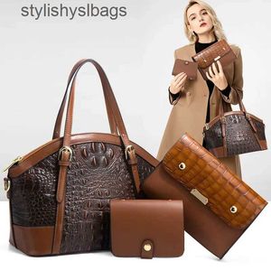 Shoulder Bags Totes Shell bag large-capacity handbag autumn and winter fashion trend three-piece set of mother daughter bags for women H240529