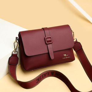 Kobiety Flap Fashion Casual 100% oryginalne skórzane worki na ramię na ramię Lady Crossbody Bag Messenger Elegancka kopertowa torebka 2391