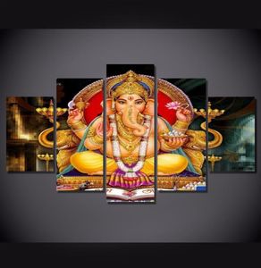 5 Piece Home Decor Buda Painting Cuadros Hindu God Posters Canvas Picture Printed Cuadros Decorative Wall Art For Living Room1790663