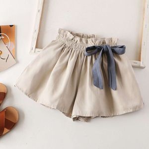 2022 Neue Frühling Herbst Sommer Kids Baby Girls Mode Big Bow Belt Casual Shorts Kinder Kleidung 1-8T L2405