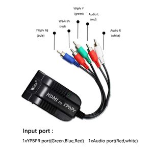 HDMI till YPBPR -omvandlare HDMI till 5RCA RGB YPBPR med komponentvideokabelstöd 1920 x 1080p HDMI till komponent YPBP